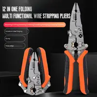 12 In1 Foldable Wire Stripping Pliers Multifunctional Universal Crimper For Wire Peeling Cutting Dividing Electrical Pliers Tool 2