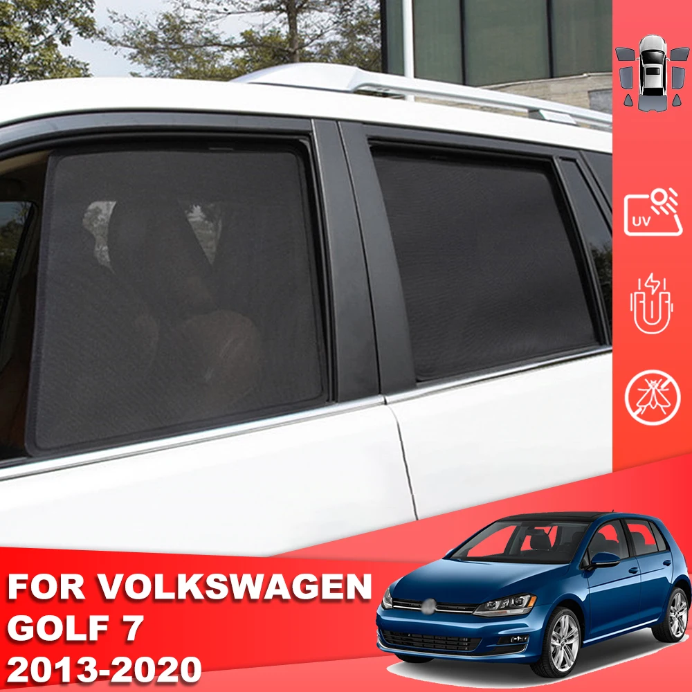 Für Volkswagen VW Golf 7 MK7 2013-2020 Auto Sonnenschutz Schild Magnet  Hinten Seite Baby Fenster Sonnenschutz Visier frontscheibe Vorhang -  AliExpress