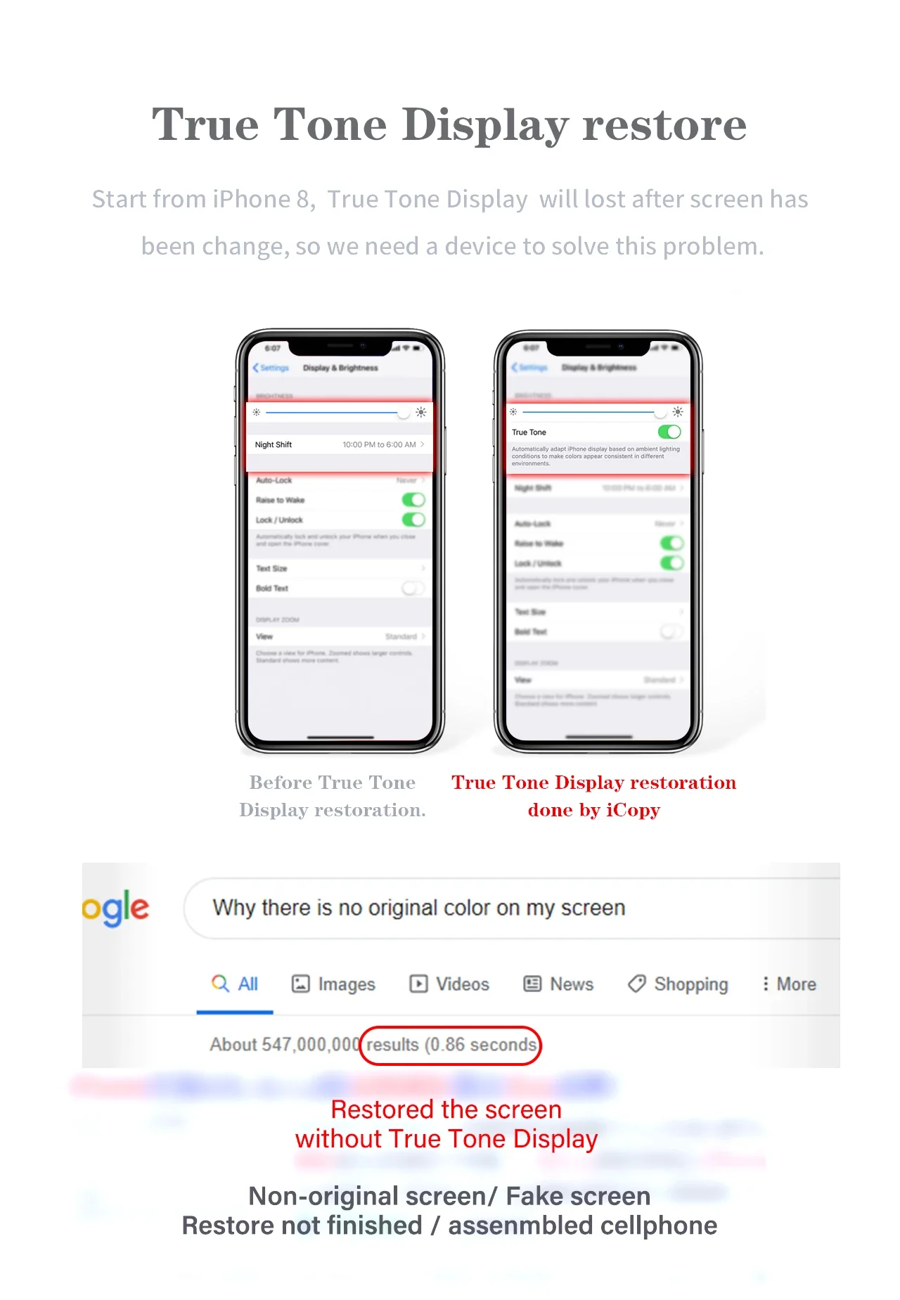 아이폰 13 14 15 프로 맥스용 Qianli ICopy 2 플러스 트루 톤 보드