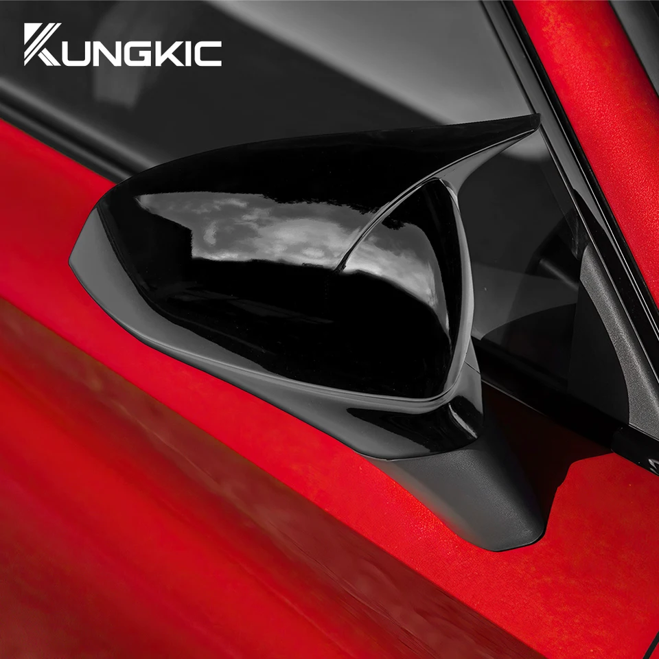 2 stuks Achteruitkijkspiegel Streep Cover Trim Side Wing Mirror Caps Vervanging voor Leon Mk3 5F ST FR Cupra 2013 2014 2015 2016 2017 2018 2019(Koolstofvezelstijl