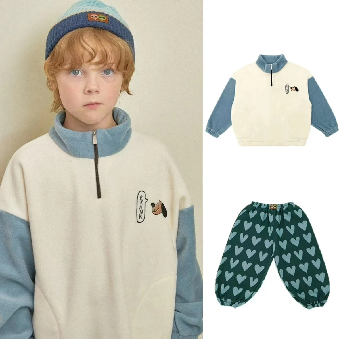 

Jenny&Dave In stock 2023 autumn/winter new product series for boys and girls, baby fleece casual hoodie top, warm zippered sweat