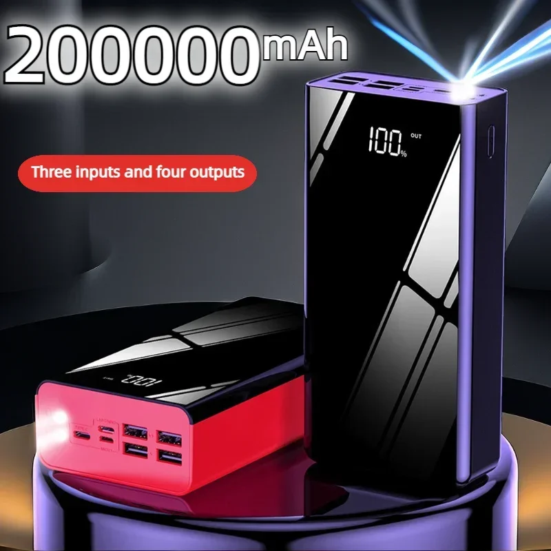 

A New Type of Power Bank for Mobile Tablets 200000 mAh Mini USB Fast Charging LED Display Portable Power Bank