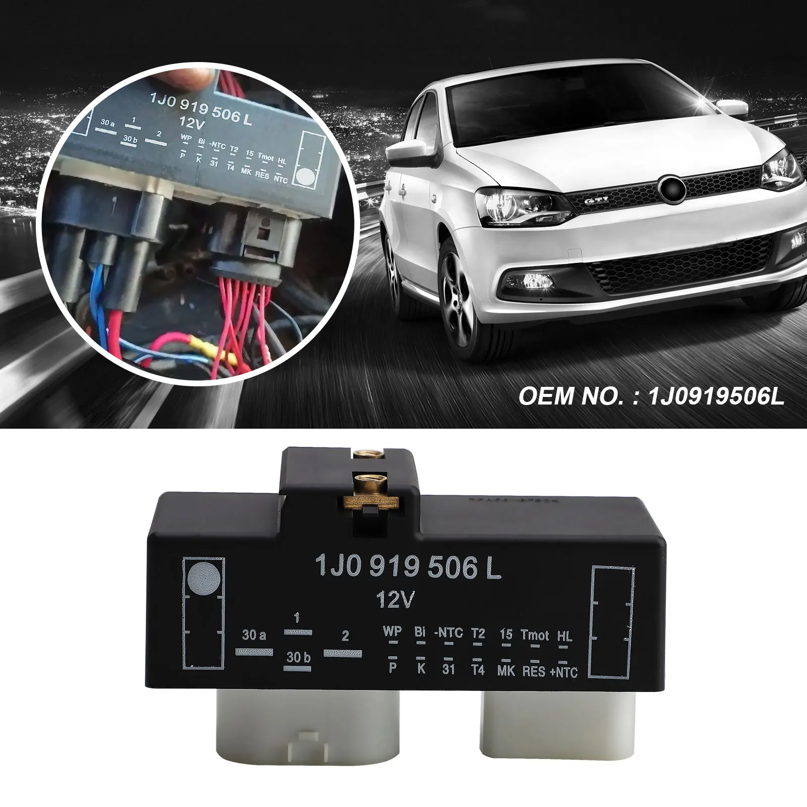 Relè Ventola Radiatore Per Golf MK4 E A3 - Ricambio 1J0919506K - Foto 9