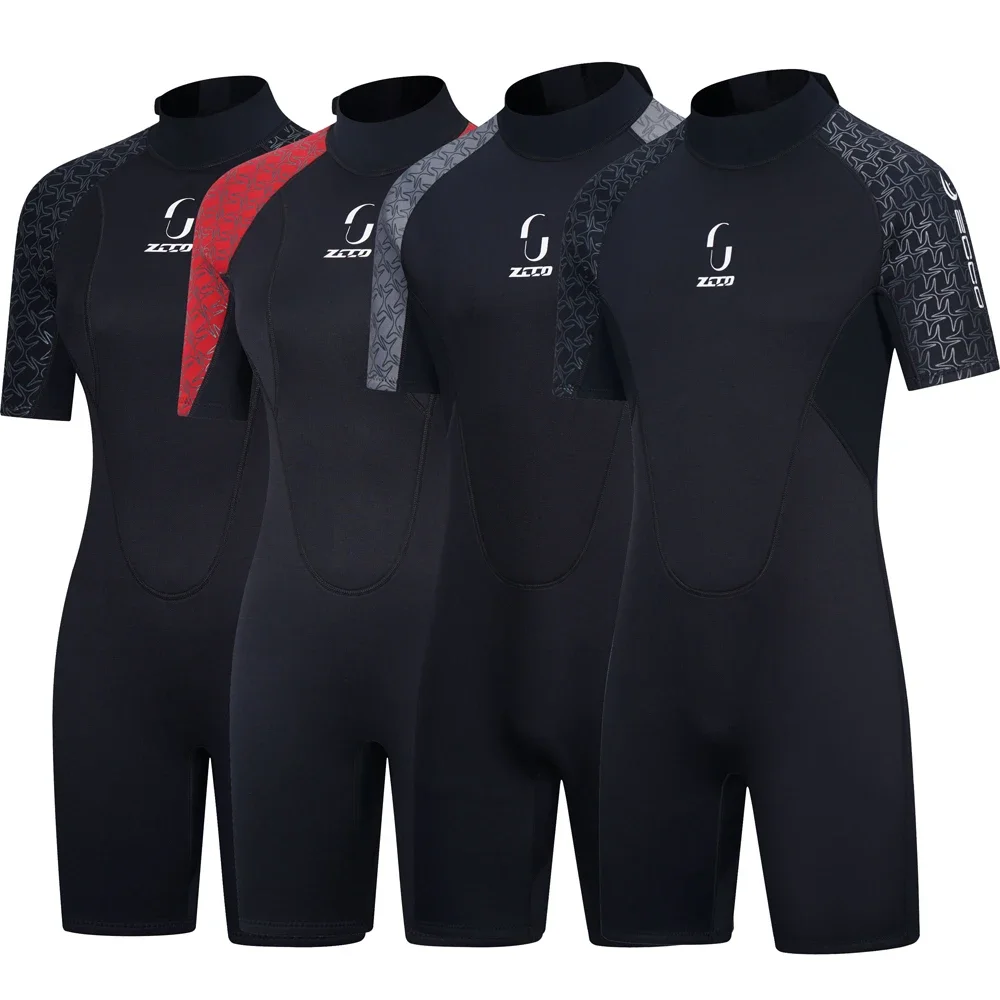 Neoprene Short Sleeve Wetsuit Surf Scuba Diving Suit Equipment Underwater Spearfishing Kitesurf Equipment Swimwear 3MM Men Women diving suits