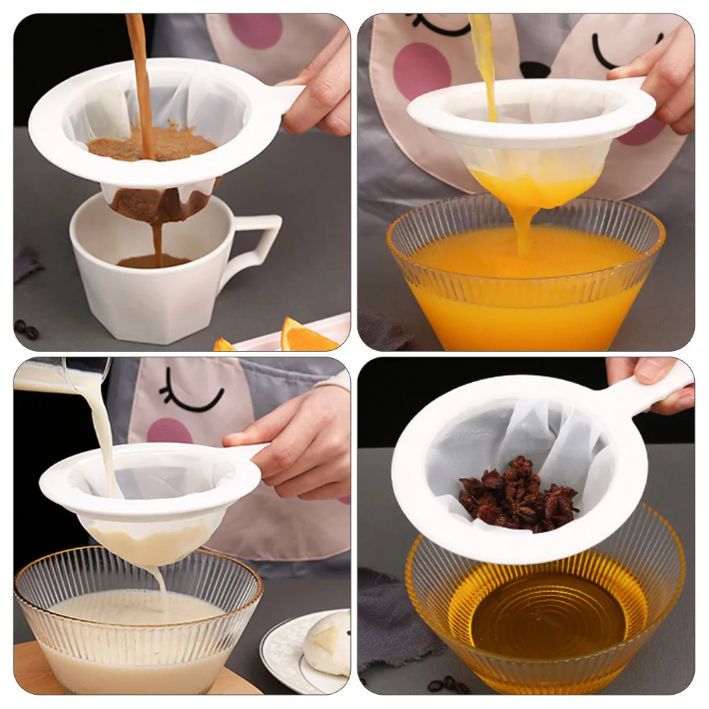 100/200/400 Mesh Reusable Nylon Ultra Fine Filter Mesh Strainer Spoon