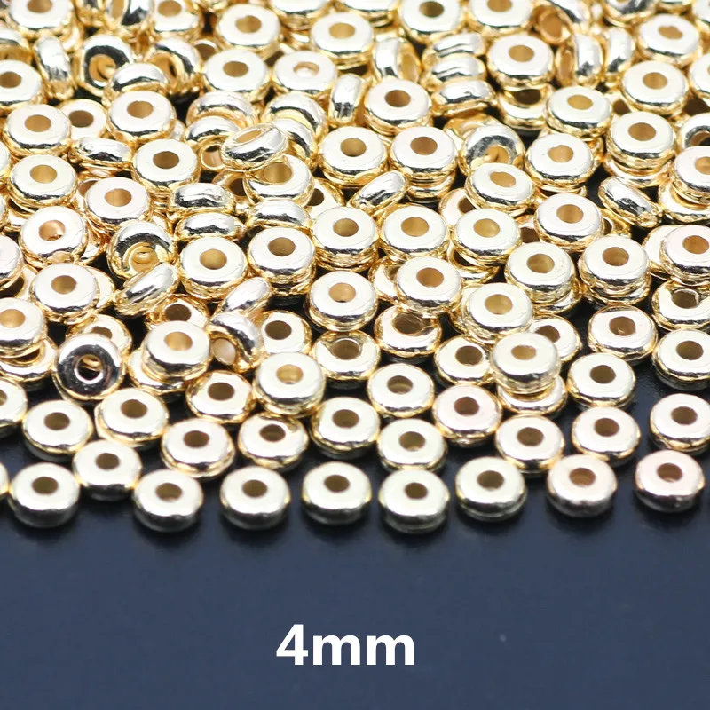 Versatile CCB Charm Spacer Beads - 100pcs Flat Round