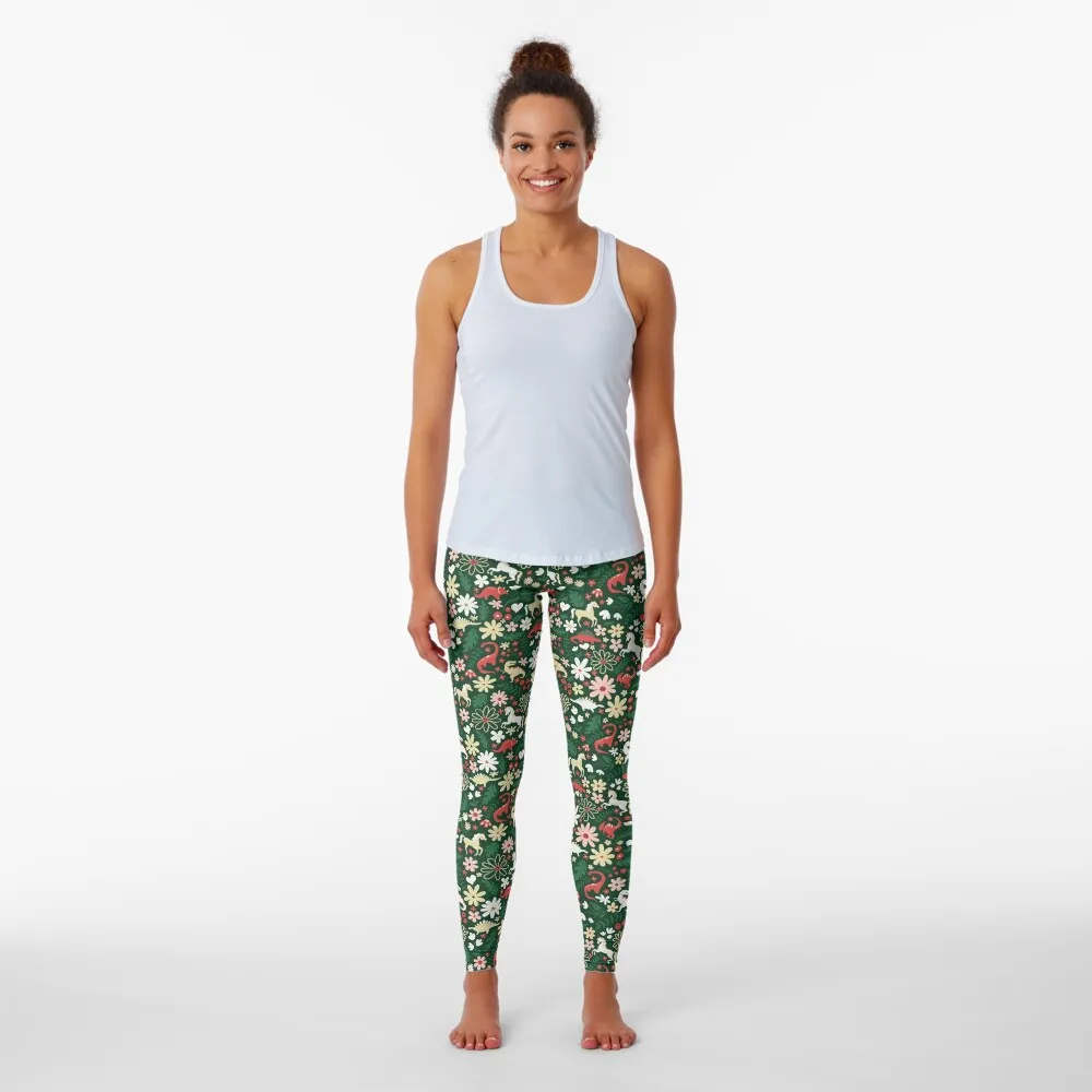 Christmas Dinosaurs + Unicorns Leggings gym sportswear woman Women sports jogging pants Womens Leggings