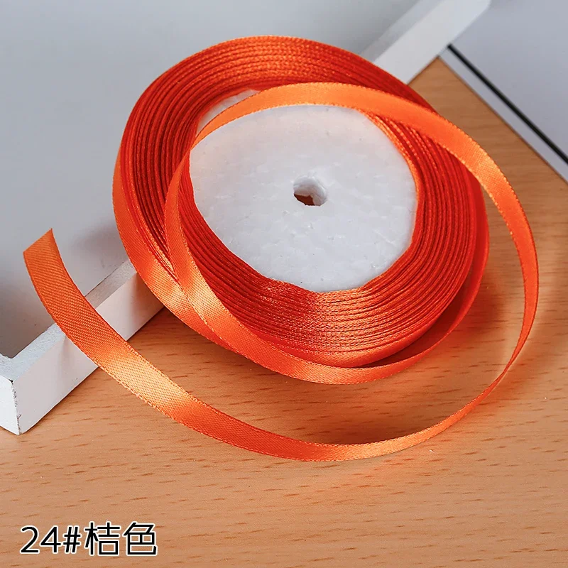 Elegant 6mm Silk Satin Ribbon for Special Occasions - 22 Meters Roll