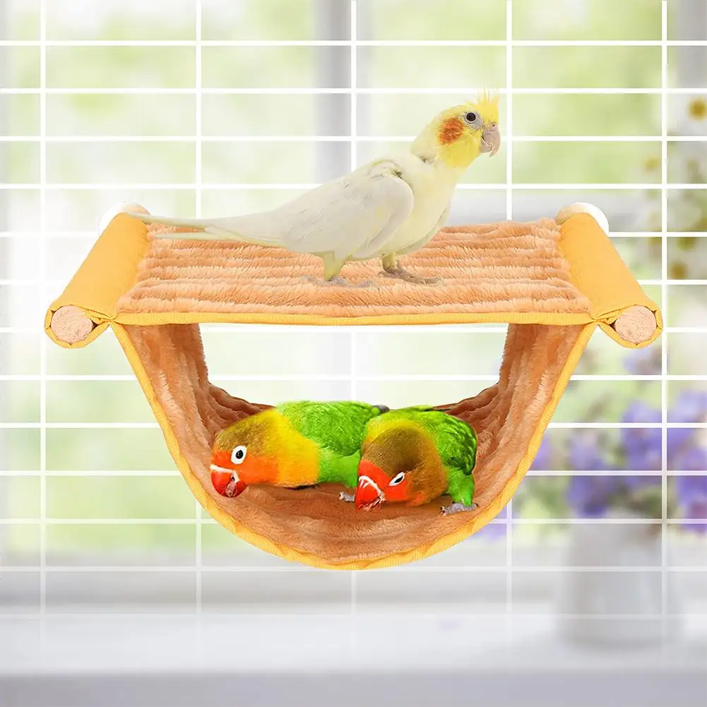 Pet Hanging Hammock Warm Nest Bed Removable Washable Bird Cage Perch For Parrot Hamster