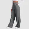 Women’s Fleece Lined Sweatpants Wide Straight Leg Pants Bottom Sweatpants Joggers Pants Workout High Waisted Pants With Pockets 6