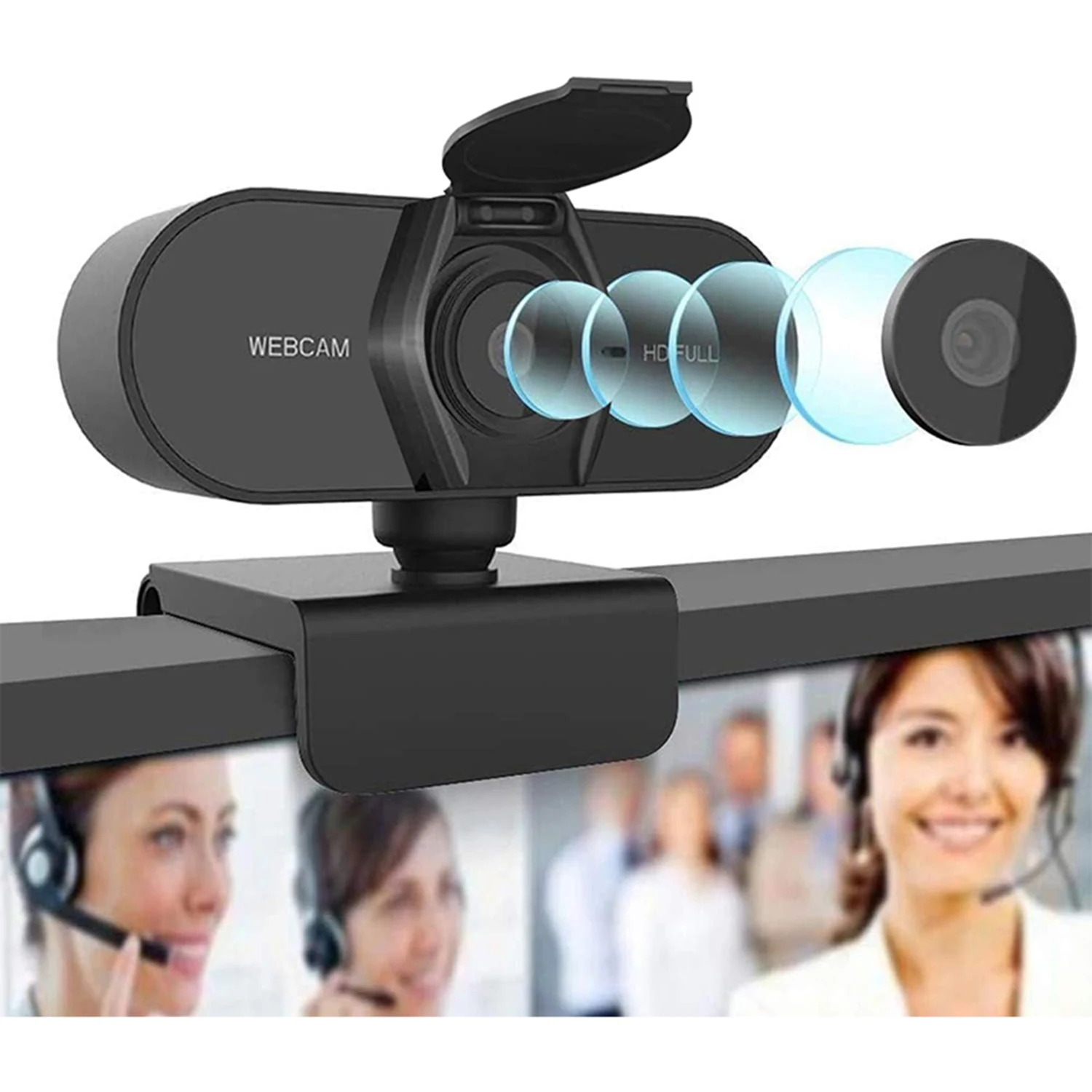 Webcam with Microphone HD 1080P Web Camera Autofocus USB Computer Camera for Streaming/ Video Call/Conference Smart Cam 8 Webcam with Microphone HD 1080P Web Camera Autofocus USB Computer Camera for Streaming/ Video Call/Conference Smart Cam 2