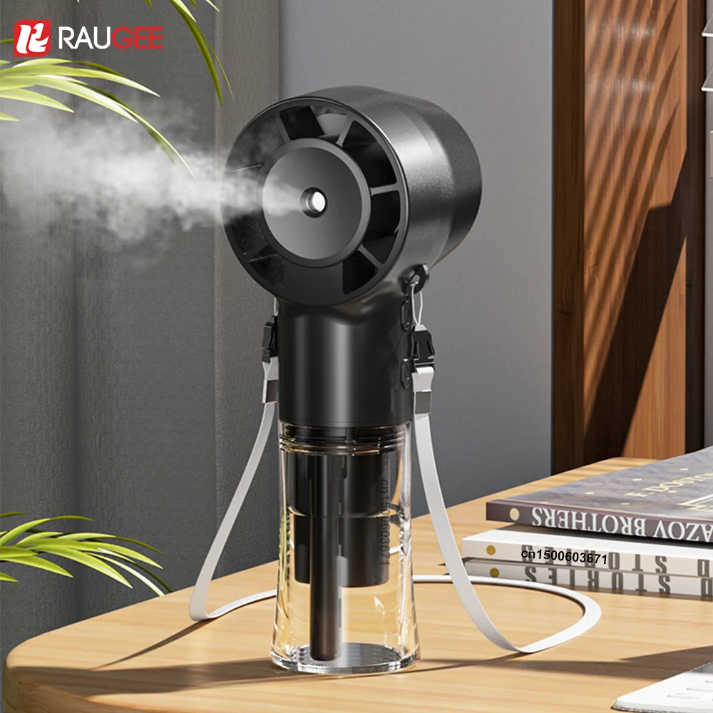 Portable USB Rechargeable Mini Humidifier Fan with Water Mist 기능