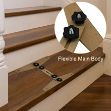 

Stair Tread Template Tool Zinc Plated Steel Stair Treads Measuring Tool For Stairs Risers Partitions Accurately Measuring Gauge