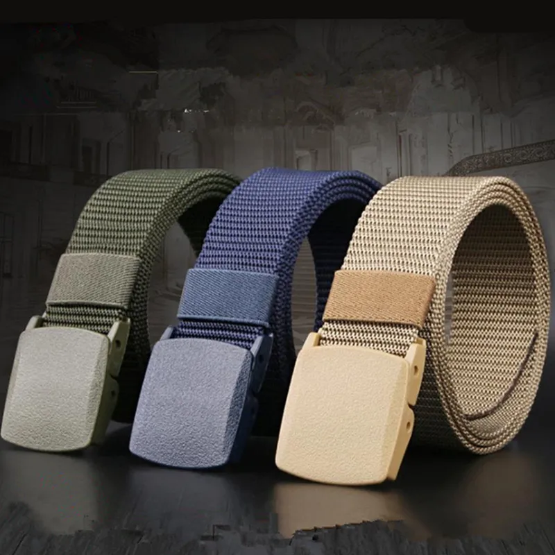 

Ремень мужской с автоматической пряжкой, удобный неметаллический ремень, Многофункциональный тактический брезентовый, для охоты на открытом воздухе