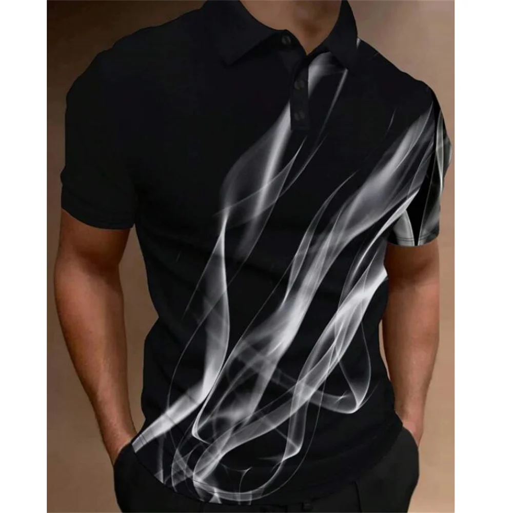 Polo Shirt Fashion Men'S Gradient Line Summer Short Sleeved T-Shirt Casual Daily Lapel Topt-Shirt Striped T-Shirt Men'S Clothing 10 Polo Shirt Fashion Men'S Gradient Line Summer Short Sleeved T-Shirt Casual Daily Lapel Topt-Shirt Striped T-Shirt Men'S Clothing