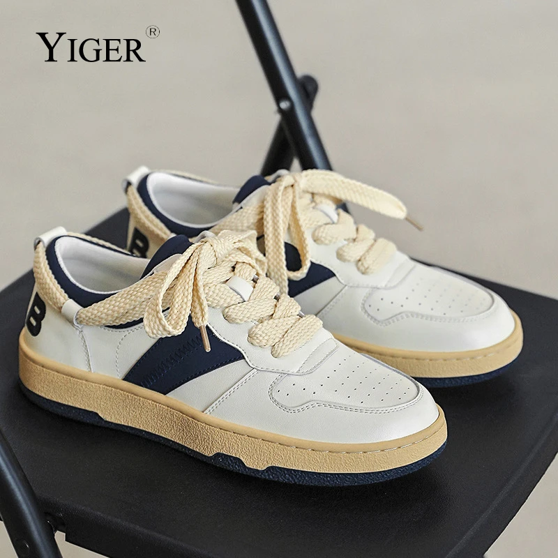 

YIGER Men's Sneakers Japanese white shoes men's shoes summer moral training low-top women's shoes couple casual shoes