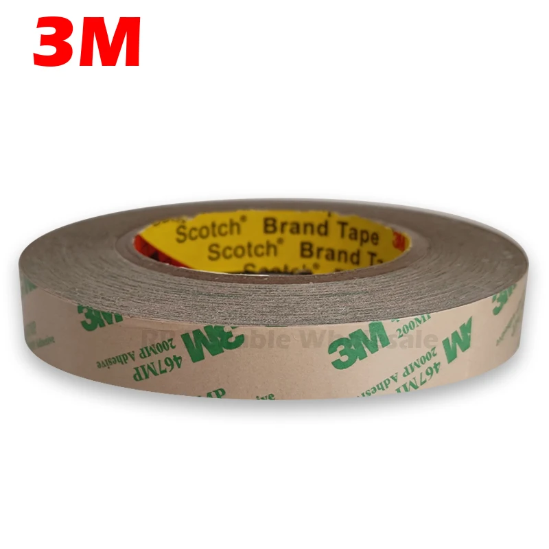 

11~19mm choose, *55M long, Thin Clear Double Sided Pure Lamination Glue Sticky Tape 3M 467MP for Laptop Tablet Metal Plate Trim