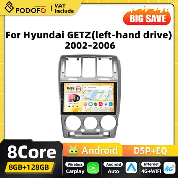Radio para Auto Podofo 8Core con Carplay y Android Auto para Hyundai GETZ 2002 2003-2006, Sistemas Inteligentes GPS, Estéreo Multimedia, Autoradio 1
