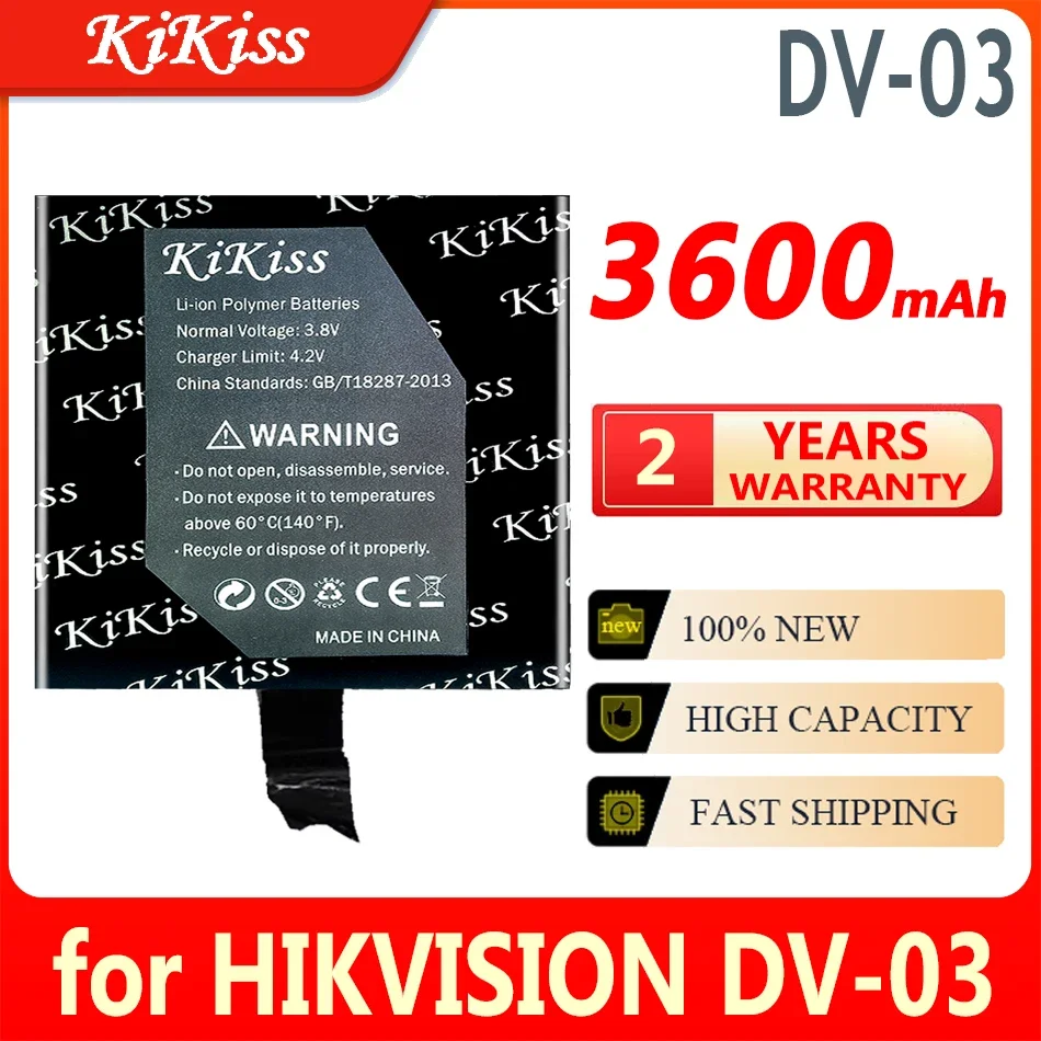 

3600mAh KiKiss Battery DV03 for HIKVISION DV-03 Bateria High Capacity
