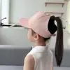 Bows Embroidered Kids Baseball Cap Girls High Ponytail Hat Adjustable Half-Hollow Top Children's Peaked Cap Summer Visor Caps 5