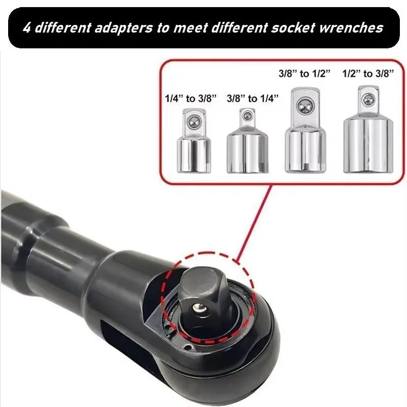 Dual-Mode Extendable Ratchet Wrench 50Nm Electric/100Nm Manual Torque 3/8" Drive Ratchet For Automotive Repair Daily Maintenance