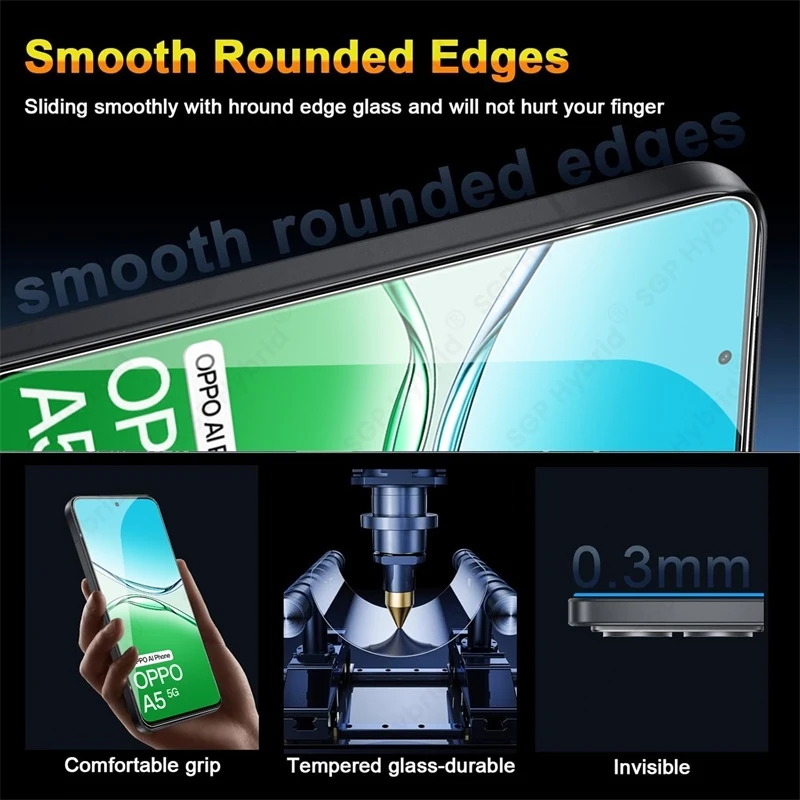 Premium 9H Clear Tempered Glass Screen Protector Case