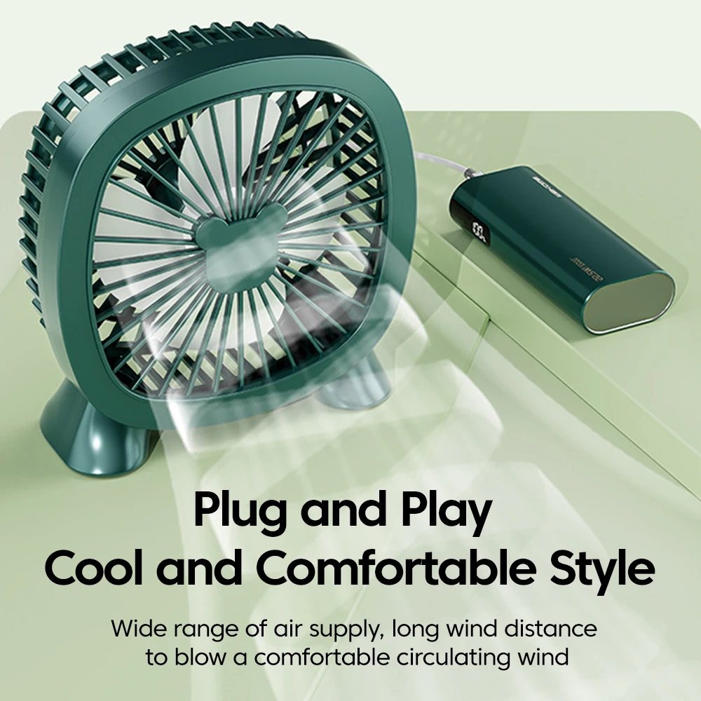 Portable USB-Powered Mini Desk Fan for Home, Office, and Travel