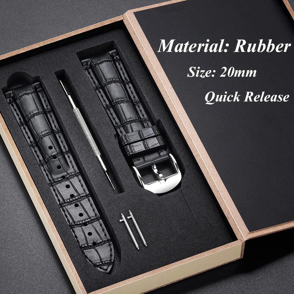 

Ремешок резиновый для часов Seiko 20 мм, водонепроницаемый силиконовый быстросъемный браслет с узелковым рисунком для черной коробки, набор инструментов