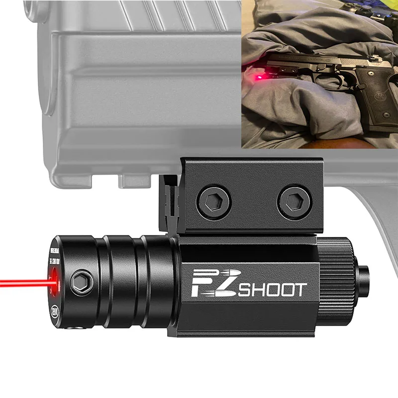 EZshoot Compact Tactical Red Laser Sights with Picatinny Rail Mount for 11mm 21mm Rail-Easy Dual-Purpose Hunting