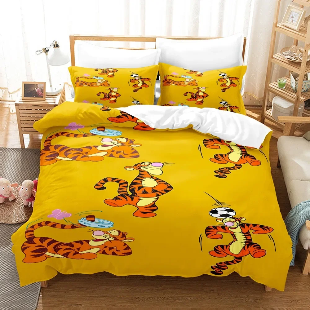 Winnie The Pooh Bedding Sets Comforter Quilt Cover Bed Cover Duvet Cover Pillow Case 2-3 Pieces Sets Kids Adult Size Home Decor 4