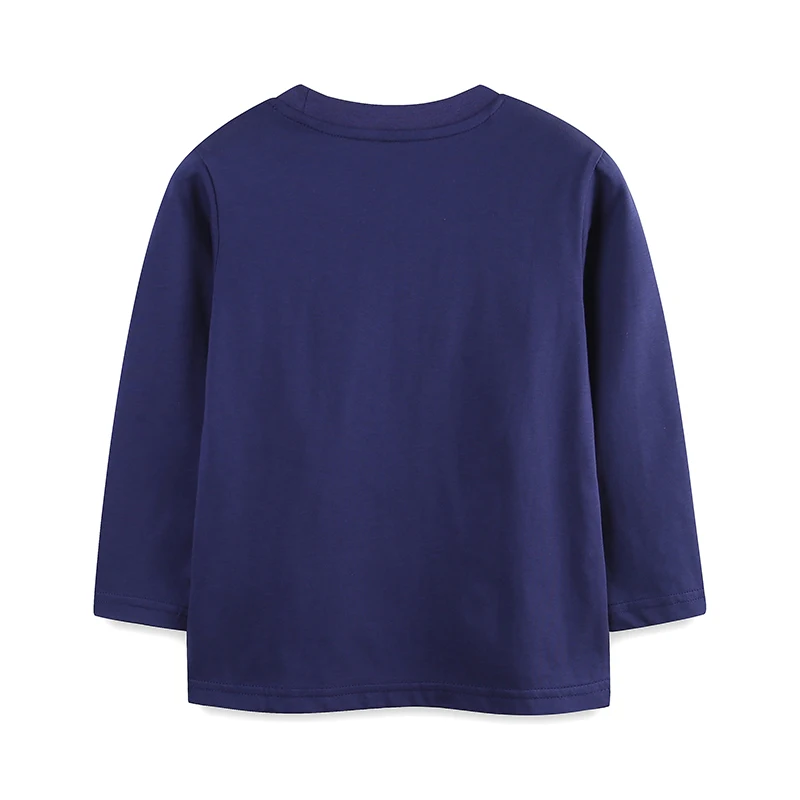 Autumn Cartoon Camping Long Sleeves T-shirt Cotton Child Tops Boys Kids Clothes Children's Clothing