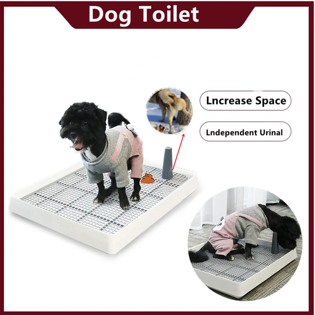 Pet Dog Toilet With Column Detachable Dog Pee Fence Training Tray Anti- Splash Pets Wc Toilet Cleaning Potty Tray pet supplies - AliExpress