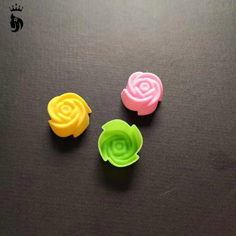 10pcs/lot 3cm Various Flower Designs Silicone Cake Mold Chocolate Pudding Ice Mould Cupcake Baking Tools DIY Mini Soap Molds