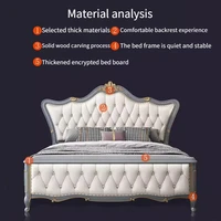 Lit King Size Moderne avec Rangement, Luxe, 200x220cm, Cadres de Lit Minimalistes, Meubles Capitonnés pour la Maison, Mobilier de Chambre 2