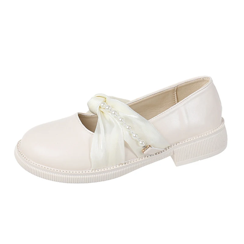 Dress Party Women Flats Low Heels Round Toe Shoes Fashion New Designer Beaded Shoes 2022 Autumn Women Soft Walking Casual Shoes