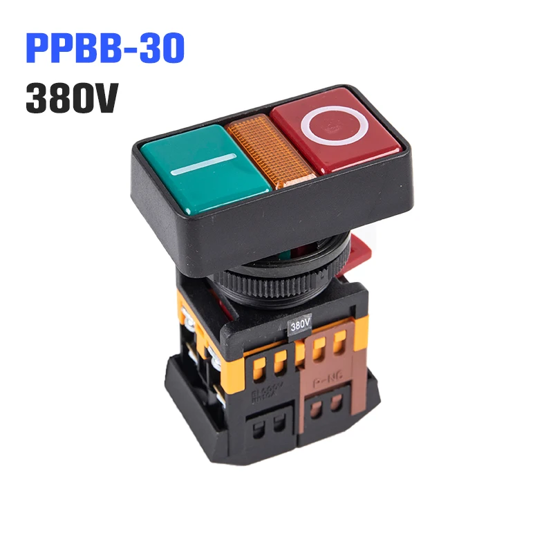 Double Push 22/30mm Double Button Two-position Reset Button Switch With Led  Egg Push 24/220/380v Ac On/off Start Stop 1 No 1nc - Switches - AliExpress