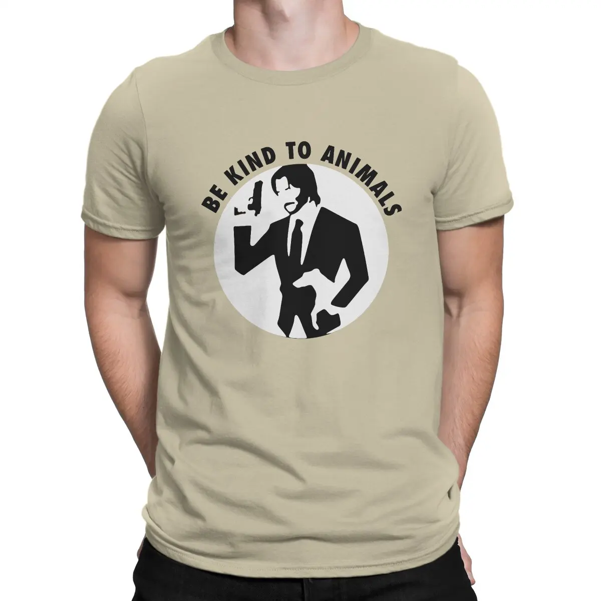 thumbnail image 1 of Camiseta de John Wick "Dog Loves Me" para hombre, Matrix, cuello redondo, algodón, divertida, de alta calidad, regalo de cumpleaños., 1 of 7