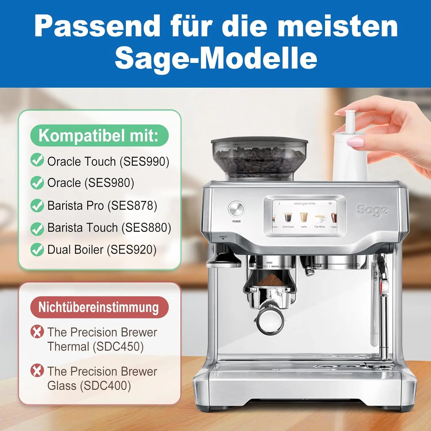 Premium Water Filter Cartridge for Fully Automatic Coffee Machines