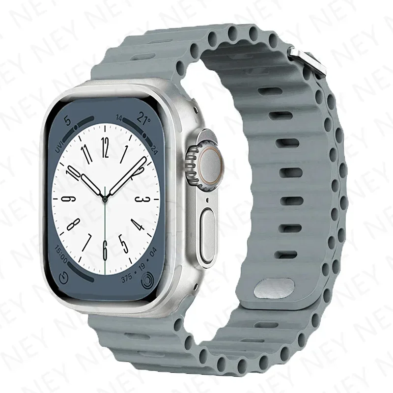 Sport Ocean Silicone Strap for Apple Watch - Premium Adjustable Band for All Sizes