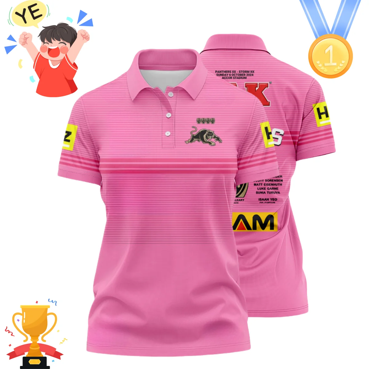 Black Panthers-Rugby debut/Championship/New/Multi piece/High quality rugby jerseys/Home and away games/Customized