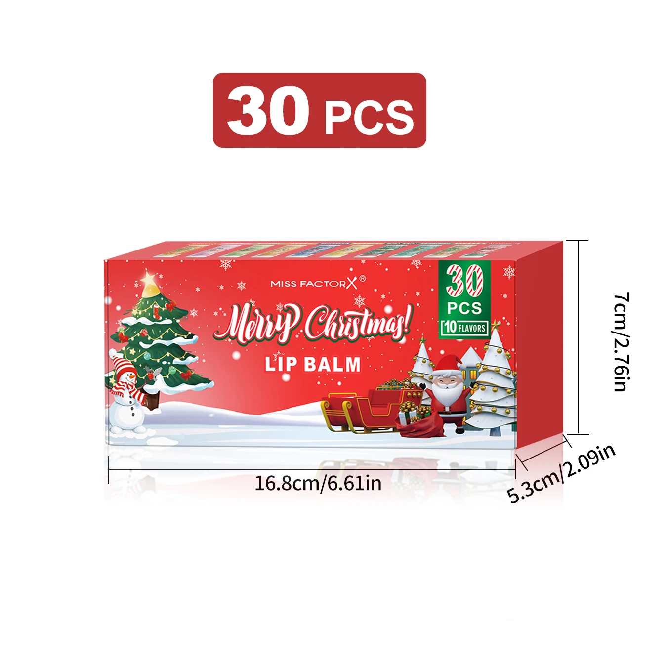 Christmas gift box, lip balm 30PCS/box lip balm set, durable moisturizer, Christmas gift, women's gift, party gift 3