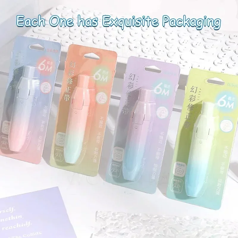 Replaceable Core Correction Tape Pen Shape Press Type for School Student Stationery Supplies correction tape