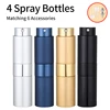 4PCS+6 Accessories Perfume Atomizer Refillable with 5 Spray Bottles, 2 Aluminum Funnel, 2 Dispensing Shenanigans, 2 Spring Straw 2