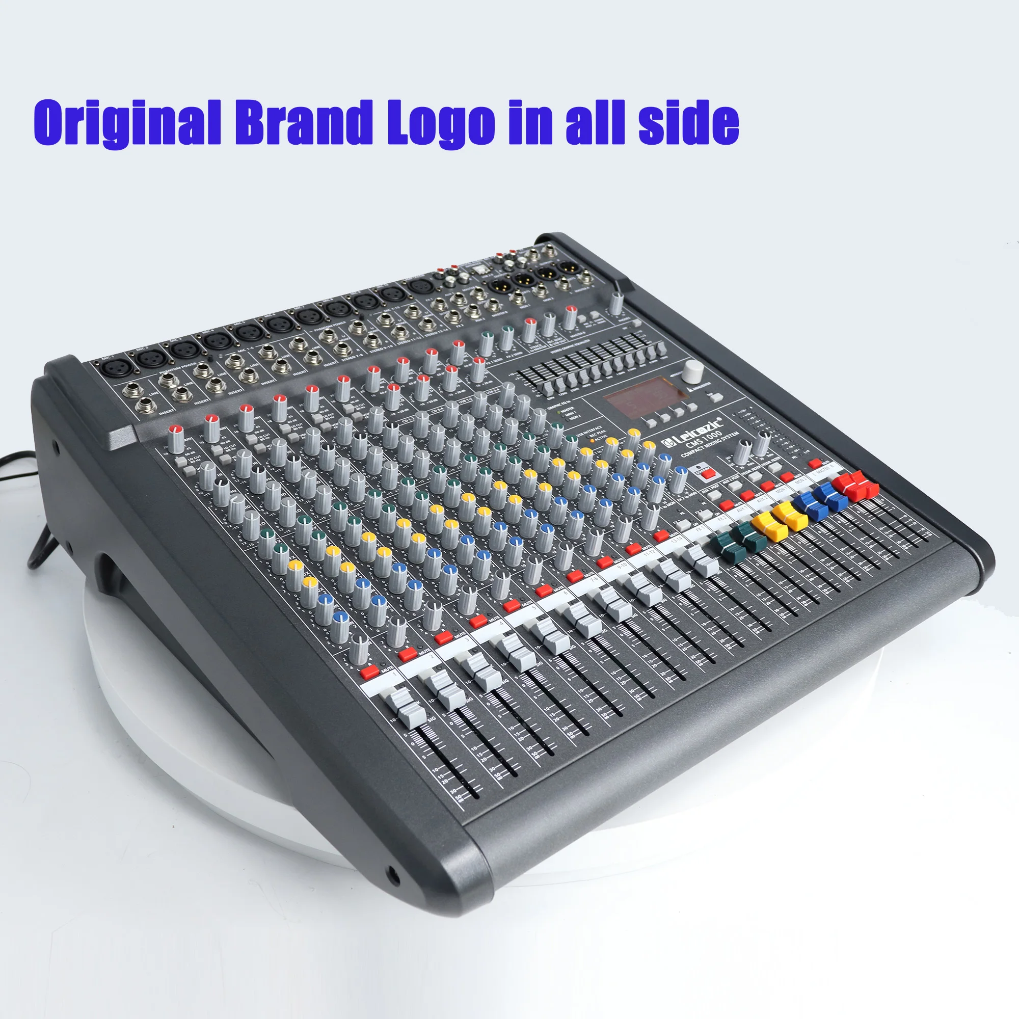 Audio Mixer Leicozic PM1000-3 / CMS1000-3 Professional Powered Mixing Console Amplifier 1300w * 2 Ampli Mikser 48V Phantom
