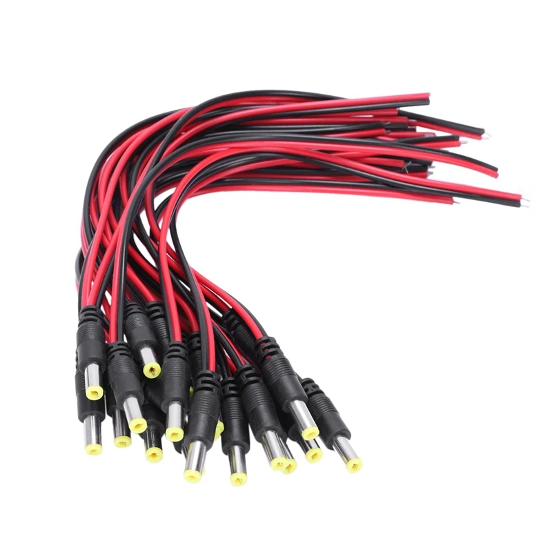 

80 Pcs 5.5 X 2.1Mm Male DC Power Jack Plug CCTV Camera Power Connection Line