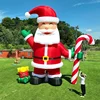 26FT Christmas Inflatable Santa Claus with Cindy Cane & Gift Boxes, Outdoor Blow Up Giant Santa Inflatable Christmas Decoration 1