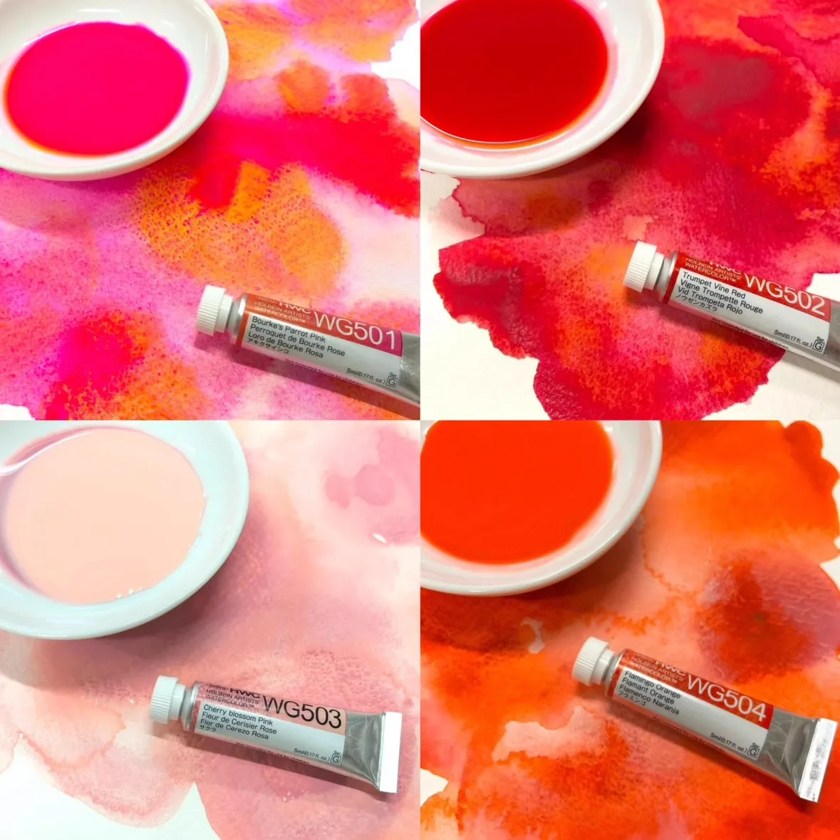 new  Holbein Artist Watercolor Paint 5ml  Granulating Color Tubular Opaque Акварель Professional Beginner Painting Supplies 2