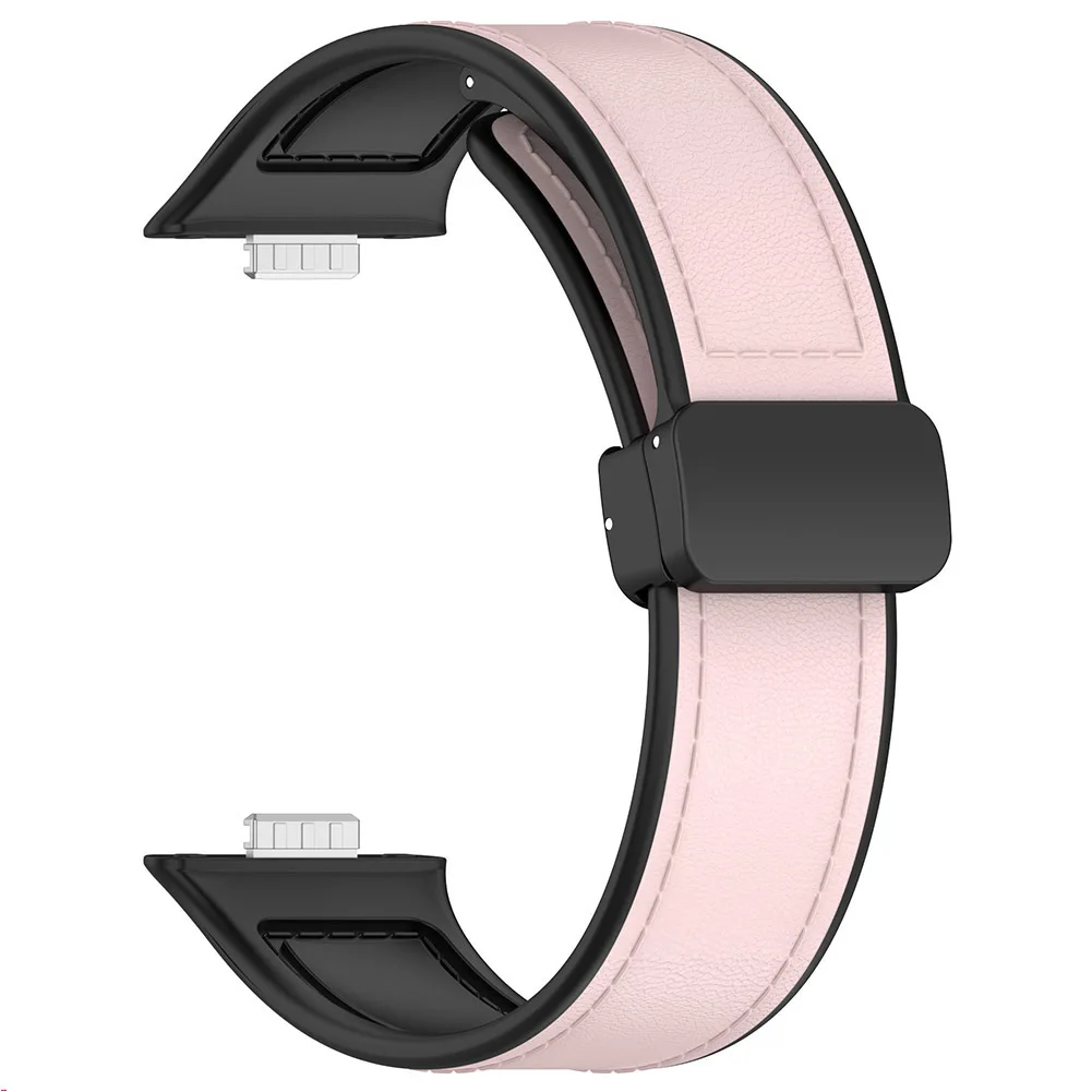 Premium Leather Magnetic Sport Strap for Smartwatches - Elegant Bracelet Accessory
