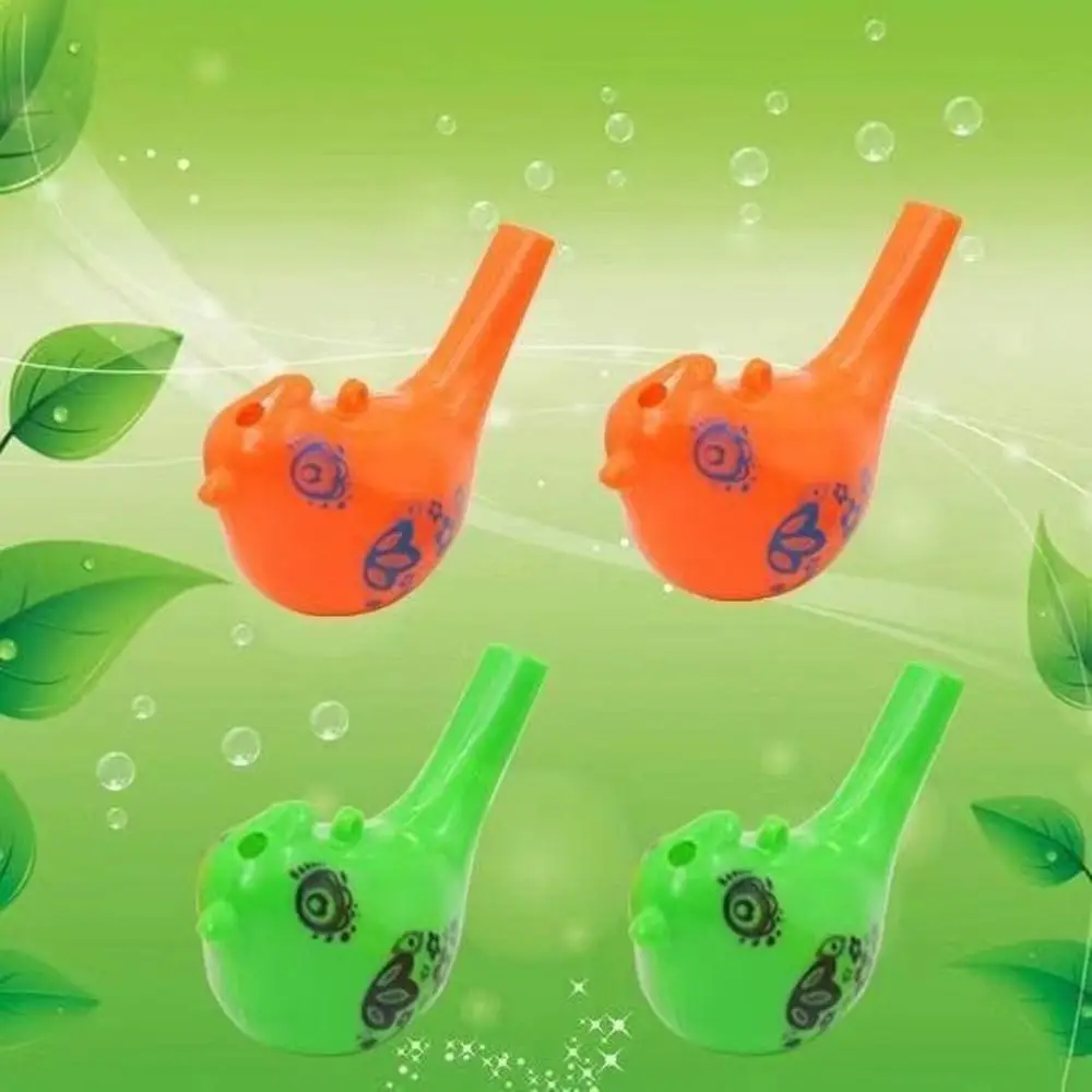 Outdoor Sports Funny Water Bird Whistle Drawing Colored Party Whistles Random Novelty Musical Toy For Girls Boys 5PCS mini whistle