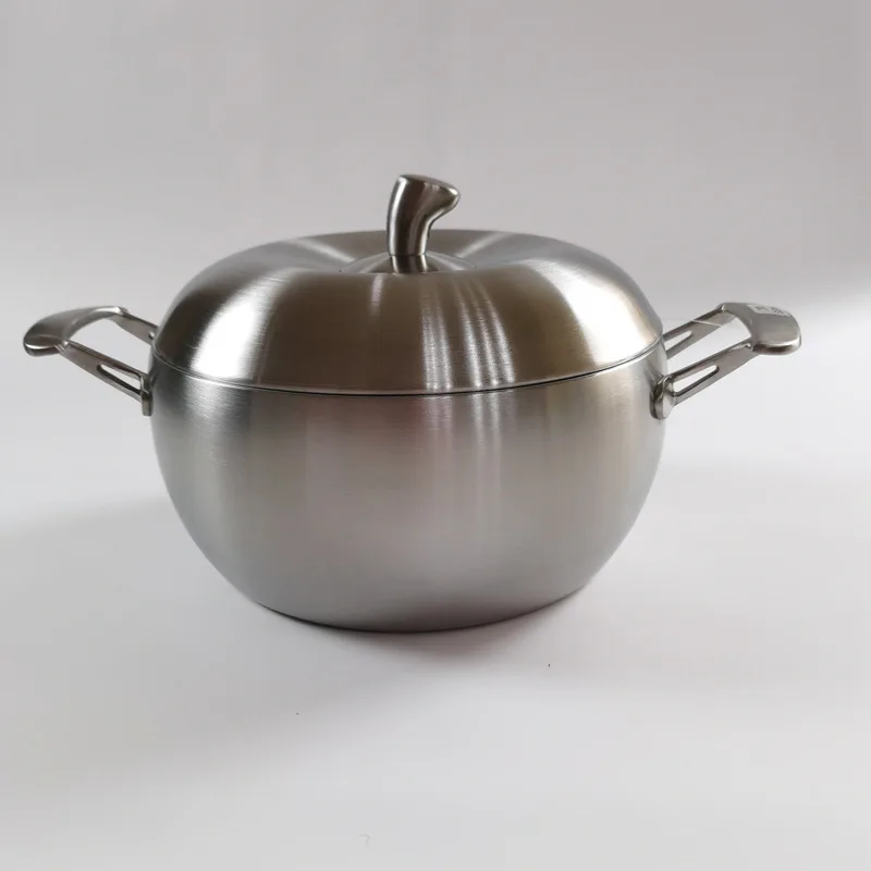Apple Shape Stainless Steel Pot Soup Pot Stew Pot Soup Home Induction